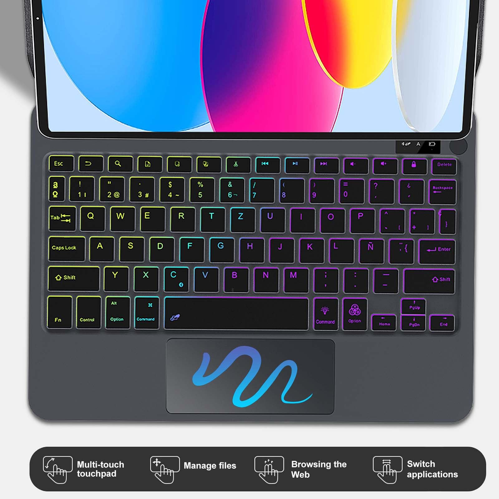 Magic Keyboard for iPad A16 11a Gen 2025/10a Gen 2022, Soporte